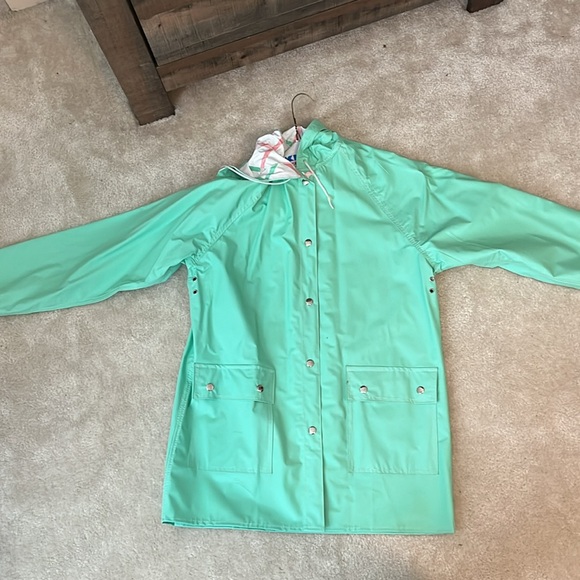 Vintage 1980s Fully Reversible Raincoat PVC - Picture 4 of 4